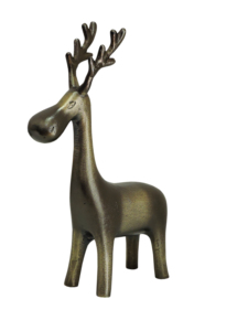 Figura Decorativa de Reno Metálico Hecha a Mano Artesign AL1023102, Diseño Moderno, Decoración Navideña para Mesa, Adorno Festivo con Forma de Animal - Product Image 2
