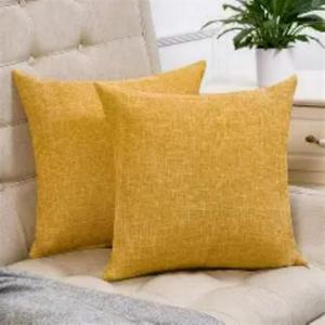 Housse de coussin personnalisable en coton 100 % biologique brodé, promotionnelle, lavable, durable, design toile, écologique pour la maison - Product Image 1