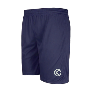 Pantalones Cortos Deportivos Azul Marino para Hombre, de Secado Rápido, Cintura Elástica, Logotipo Estampado por Transferencia de Calor, Tejido de Poliéster de Punto, Cortos - Product Image 1