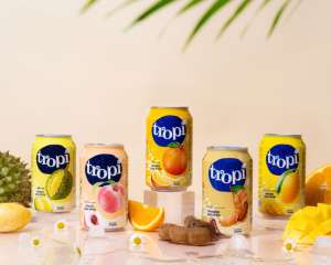 Bebida Tropi Juice 330ml Lata Corta de Aluminio 100% Puré de Fruta Bajo en Grasa Recién Exprimido Saborizado Esterilizado 5 Brix Sandía Enfriada - Product Image 5