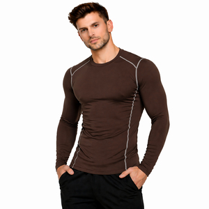 2026 Latest Custom Breathable <b>Compression</b> <b>Shirt</b> <b>Men</b> Gym Wear Eco-Friendly Moisture Wicking Quick Dry Athletic Fitness Training - Product Image 2