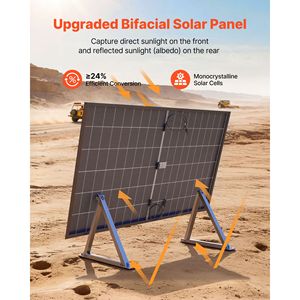 2 Pannelli Solari Bifacciali Shingel da 400W, Modulo Fotovoltaico Monocristallino Tipo N 16BB, Efficienza 24%, Impermeabile IP65 con Connettori MC4 - Product Image 2