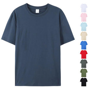 Camisetas de cuello redondo 100% algodón para hombre, venta al por mayor, camisetas básicas de manga corta de algodón, camisetas blancas lisas al por mayor para hombre - Product Image 1