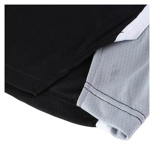 Vêtements de sport décontractés pour hommes Short de course à pied à séchage rapide Maillots d'entraînement de basket-ball Patchwork Poche à fermeture éclair Élastique 100% coton - Product Image 2