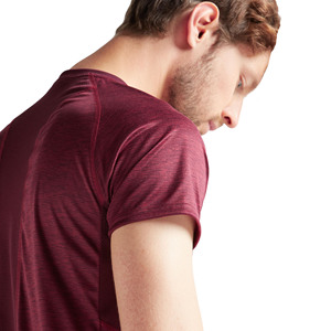 Chemises de sport pour hommes à manches courtes, coupe ajustée, entraînement, musculation, fitness, logo personnalisé, gym, séchage rapide, t-shirt uni à col rond - Product Image 4