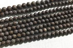 ลูกปัดหินออบซิเดียนสีน้ำตาลลายเกล็ดหิมะทรงกลม หินธรรมชาติ สำหรับทำเครื่องประดับ DIY ขายส่ง - Product Image 4