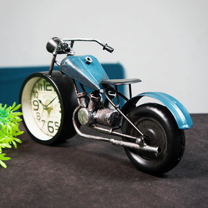 Handmade Metal Motorcycle Model with <b>Clock</b> - Product Image 5