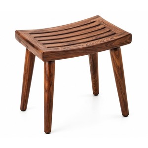 Sheesham Wood Rectangle Slatted <b>Garden</b> <b>Stool</b> | Handcrafted Eco-friendly Contemporary Outdoor Furniture Wholesale From India - Product Image 1