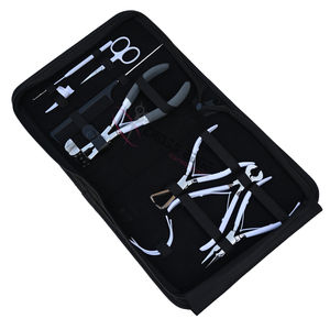 Kit Avanzado de Pinzas para Extensiones de Cabello Blanco con Pinza de Ajuste de Microperlas, Cortador para Remover Adhesivos de Queratina y Herramientas de Instalación Profesional - Product Image 1