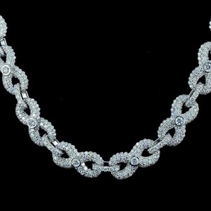 Collier chaîne en moissanite diamantée, best-seller, avec pendentif étincelant, bijoux pour hommes et femmes, en vente - Product Image 4