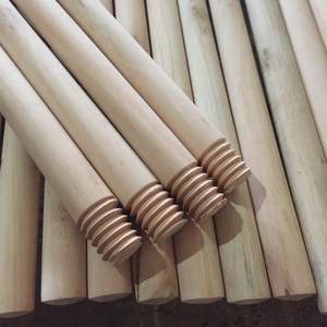 Manche de balai en bois naturel durable avec filetage mexicain/italien, design simple, pour le nettoyage des sols, 120x2.2cm - Marque MIT VIETNAM - Product Image 1