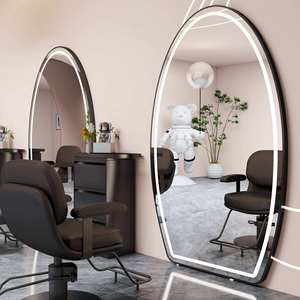 Miroir mural moderne en verre rétroéclairé par LED, de forme irrégulière, avec interrupteur tactile, pour salon, chambre et décoration intérieure de luxe - Product Image 2