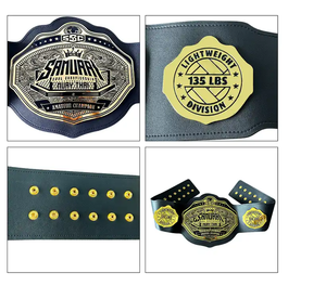 Ceinture en cuir de style samouraï de haute qualité, personnalisée pour les arts martiaux, la boxe, la lutte, le jiu-jitsu - Conçue pour les vainqueurs - Product Image 4