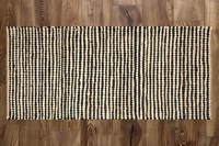 Modern Striped Jute Stair Runner Rug Black White Handwoven Hallway Heavy Duty Corridor Floor Mat Hotel Luxury Home