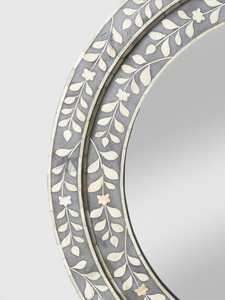 Handcrafted bone inlay <b>mirror</b> frame featuring intricate patterns, timeless elegance, and artisan charm. - Product Image 2