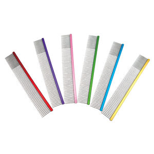 Peigne pour chien personnalisé en acier inoxydable avec poignée en alliage d'aluminium léger et écologique, outil de toilettage pour animaux de compagnie, design tendance et de qualité - Product Image 2