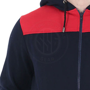 Sudaderas con capucha y cremallera de manga larga, estilo casual, mezcla de algodón suave para uso diario, sudaderas con capucha y cremallera. - Product Image 3