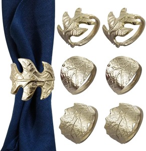Anillo de Servilleta de Metal, Elegante Porta Servilletas Decorativo para Mesa, Juego de Anillos de Servilleta para Cocina, Comedor, Bodas, Fiestas y Regalos - Product Image 1