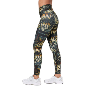 High Waist <b>Plus</b> <b>Size</b> Fitness <b>White</b> <b>Leggings</b> Plant Pattern Sublimation Women Pants Digital Printing Workout Sport Women - Product Image 3