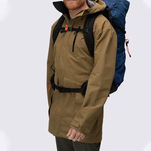 Men's Hooded Waterproof Puffer Jacket Long Casual <b>Winter</b> Outerwear Polyester Shell Zipper Closure Solid Color <b>Thick</b> <b>Coat</b> - Product Image 5