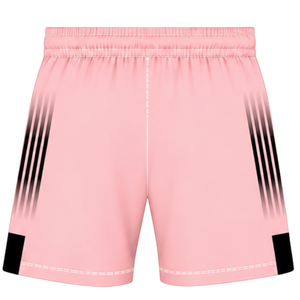 Conjunto de Rugby Rosa Bebé y Negro, Jersey de Manga Corta con Cuello Redondo y Pantalones Cortos a Juego, Uniforme Deportivo Transpirable para Entrenamiento en Equipo - Product Image 6