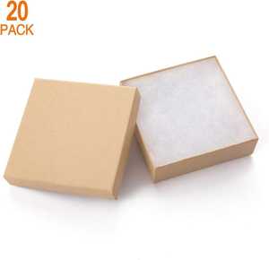 Cajas de regalo de cartón con logotipo personalizado de 3.5 x 3.5 x 1 pulgada para anillos, pendientes, collares, pulseras y pequeños regalos - Product Image 3