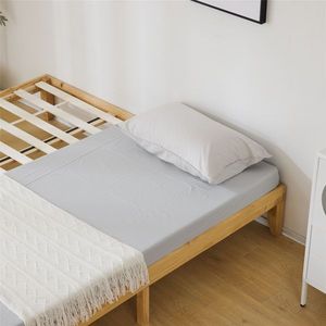 Struttura Letto in Legno Massello di Faggio Design Moderno e Semplice Disponibile in Misure Singolo, Matrimoniale e King Size 206x192x30.5cm Mobili per Camera da Letto in Legno - Product Image 6
