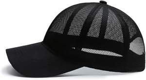หมวกแก๊ปตาข่ายสีดำแบบยูนิเซ็กส์ สไตล์ฮิปฮอป ระบายอากาศได้ดี เหมาะสำหรับฤดูร้อนและกิจกรรมกลางแจ้ง โดย TANAZAINRA - Product Image 3