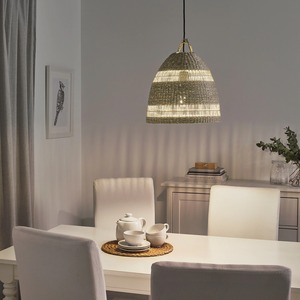 Meilleur Choix Abat-jour de Lustre en Rotin et Raphia, Luminaire de Plafond Durable, Sûr et Écologique, Article Décoratif pour la Maison - Product Image 2
