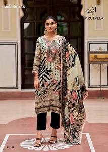 Muselina de viscosa de buena calidad con estampado digital, conjunto de salwar-kameez y dupatta con trabajo artesanal, fabricante de Surat - Product Image 4