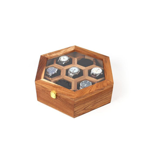 Caja de Reloj de Madera con Interior de Fibra de Carbono, Estuche de Exhibición de Relojes de Madera para Marcas de Lujo por AYAANS - Product Image 1