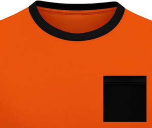 <b>Working</b> T Shirts Men High Visibility Lightweight Polyester CE Certified Safety Wear Reflective Strips Custom Logo Construction - Product Image 5
