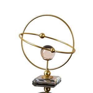 Meuble TV de Luxe Décoration Maison Petite Boule de Verre Gravée Design Art Déco Artisanat de Haute Qualité Meuble de Bureau en Fer et Cristal - Product Image 3