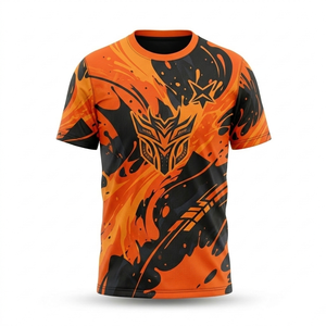 เสื้อเจอร์ซีย์ผู้ชายคอกลมแขนสั้นพิมพ์ลายแบบซับลิเมชั่นด้านหน้า น้ำหนัก 220 กรัม ลายกราฟิกสปอร์ต ระบายอากาศได้ดี แห้งเร็ว รับผลิตแบบ OEM พร้อมสกรีนโลโก้ตามสั่ง - Product Image 5