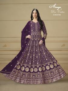 Nuevo vestido de mujer Salwar Kameez Bolливwood Suit para fiestas de boda Ropa étnica larga en seda y algodón Estilo indio pakistaní - Product Image 3