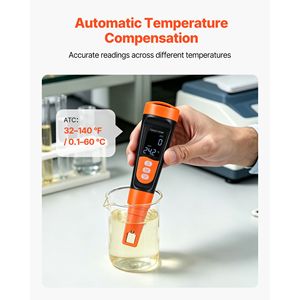 เครื่องวัดคุณภาพน้ำดิจิตอล ATC พร้อมช่วงการวัด 0-9990 ppm วัดค่าการนำไฟฟ้า EC และ TDS (ppm) พร้อมตรวจวัดค่า PH หลายค่า - Product Image 3
