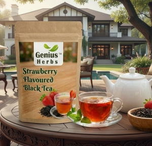 Strawberry Aroma <b>Infused</b> Black <b>Tea</b> Bags Daily Wellness Drink Smooth Taste Natural Ingredients Premium Bulk Supplier Export - Product Image 2