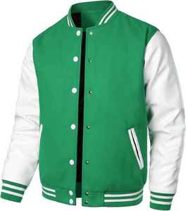 Veste bomber en chenille brodée de haute qualité, veste universitaire en cuir personnalisée pour homme, 100% nylon pour l'hiver - Product Image 1