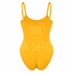 Maillot de bain une pièce personnalisé pour femme, coupe haute, couleur unie, tissu extensible, séchage rapide, écologique, respirant, marque privée - Product Image 3