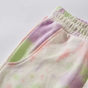 Pantalones Cortos de Forro Polar para Hombre de Alta Calidad Hechos a Medida, Nuevo Diseño OEM, Estilo Urbano, Cierre Elástico en la Cintura, Técnica Tie Dye, Teñido Liso - Product Image 3