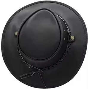 Sombrero de Vaquero de Cuero, Estilo Occidental, para Montar al Aire Libre, Protección Solar, Transpirable, Ajustable, Vintage, Hecho a Mano, Calidad Premium - Product Image 2