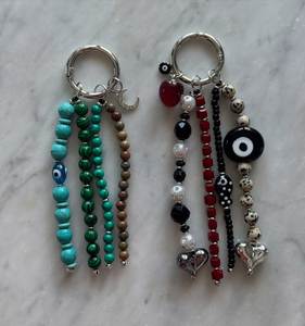 Handmade Eco-Friendly Classic Decorative Embroidery Beaded <b>Keychain</b> with <b>Customized</b> Pattern for Car Keys and Handbags - Product Image 2