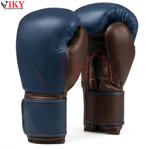 Équipement d'entraînement de combat d'arts martiaux personnalisé avec fermeture auto-agrippante bicolore marron et bleu, ensembles de boxe à marque privée - Product Image 5