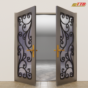 Puertas de entrada frontal de hierro sólido elegantes y sostenibles de Vietnam seguras y elegantes - Product Image 4