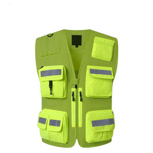Vêtements de travail, gilet de sécurité avec logo personnalisé, tissu 100% polyester de haute qualité, type réfléchissant, ingénieur, imperméable, ANSI classe 2 EN ISO - Product Image 6