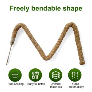 แท่งใยมะพร้าวสองชั้นขนาด 25.2 นิ้ว 2 ชิ้น พร้อมเชือกป่าน เป็นมิตรกับสิ่งแวดล้อม อุปกรณ์ทำสวนจากธรรมชาติสำหรับพยุงต้นไม้ - Product Image 3