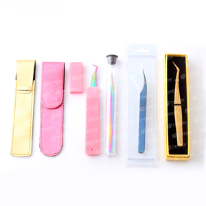 Pince à épiler professionnelle en acier inoxydable, 1 pièce, avec embouts en fibres fines antistatiques Nano Grip, outils de greffage d'extensions de cils - Product Image 3