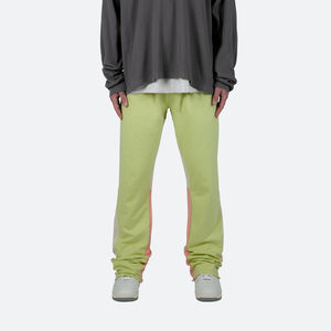 Pantalones de chándal casuales de lona ligera para hombre, de alta calidad, con lavado ácido, acampanados, oversize y desgastados - Product Image 1