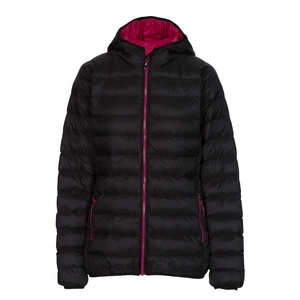 Women's <b>Packable</b> Regular Fleece Hooded Waterproof Thick Lightweight Stand Collar Office Lady Coat Outwear Puffer - Product Image 5
