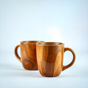 Taza de madera Natural hecha a mano de primera calidad, diseño duradero ecológico, excelente para té, café, bebidas calientes, impresión personalizada - Product Image 3